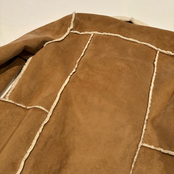 Saks 5th Avenue Faux Shearling Tan Coat - Picture 8 of 9